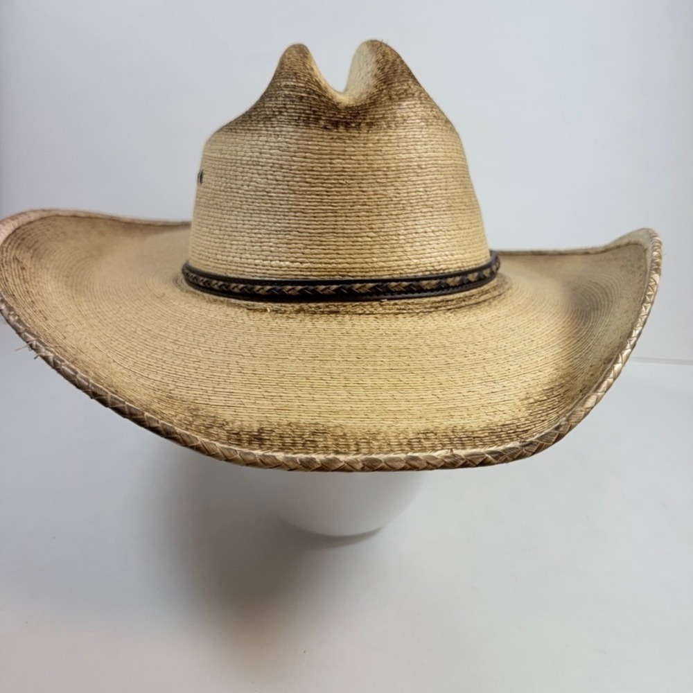 Resistol Jason Aldean Collection Straw Cowboy Hat Mens Tan Size Small Burnished